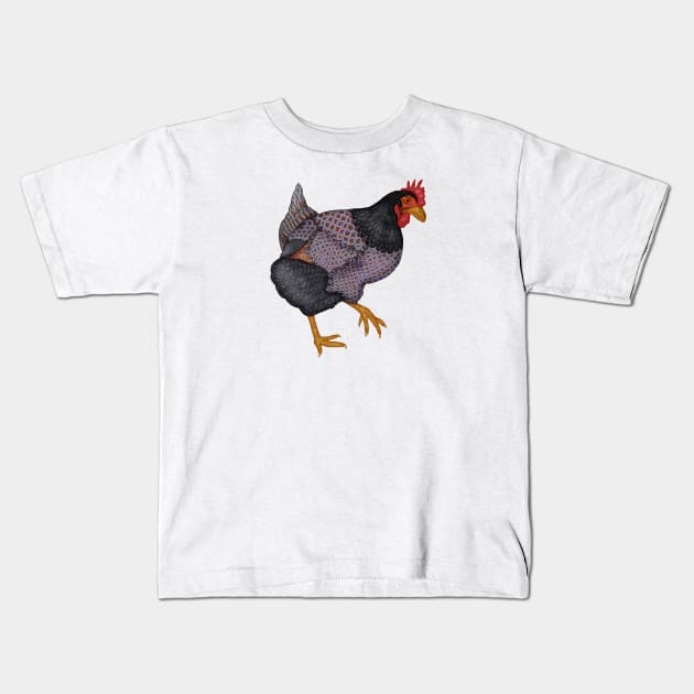 Funky Chicken Kids T-Shirt by hammerheadryker